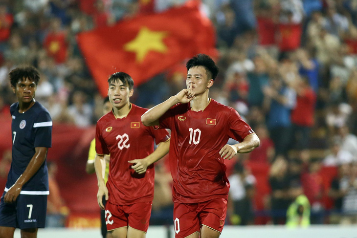 U23 Việt Nam đã thắng đậm U23 Guam ở trận ra quân - Ảnh: HOÀNG TÙNG