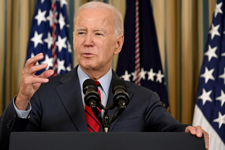 Tổng thống Mỹ Joe Biden phát biểu tại Nhà Trắng hôm 6-9 - Ảnh: AFP