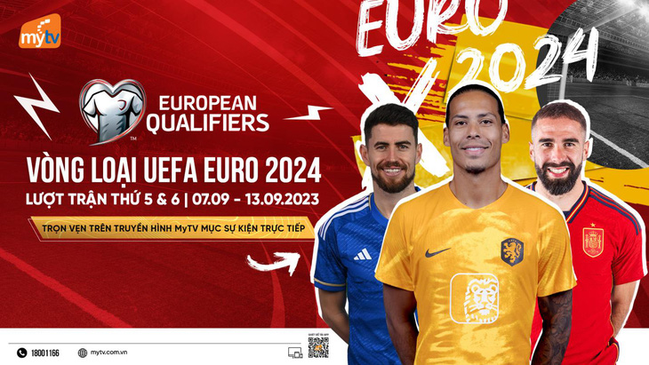 Hãy thưởng thức trọn vẹn những trận cầu đỉnh cao của vòng loại Euro 2024 trực tiếp trên truyền hình MyTV