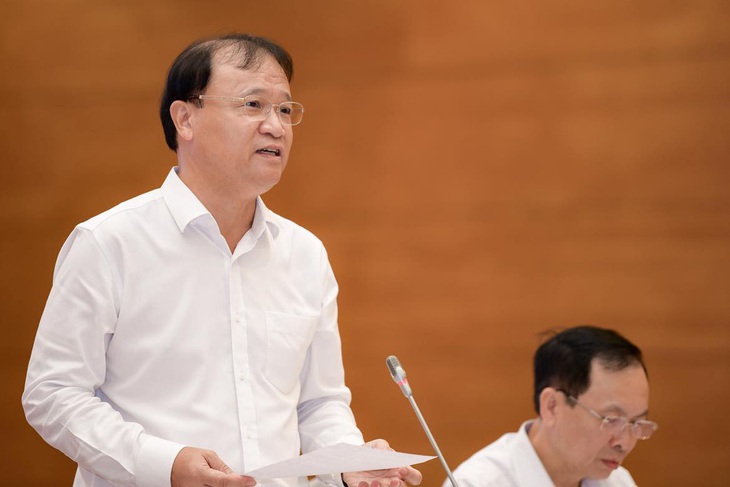Thứ trưởng Bộ Công Thương thông tin về tình hình xuất khẩu - Ảnh: NAM TRẦN