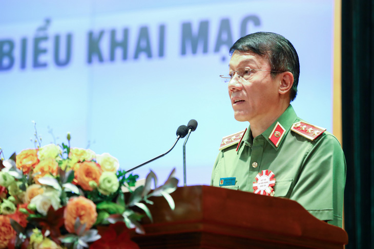 Thượng tướng Lương Tam Quang, thứ trưởng Bộ Công an, được bầu làm chủ tịch Hiệp hội An ninh mạng quốc gia - Ảnh: H.H.