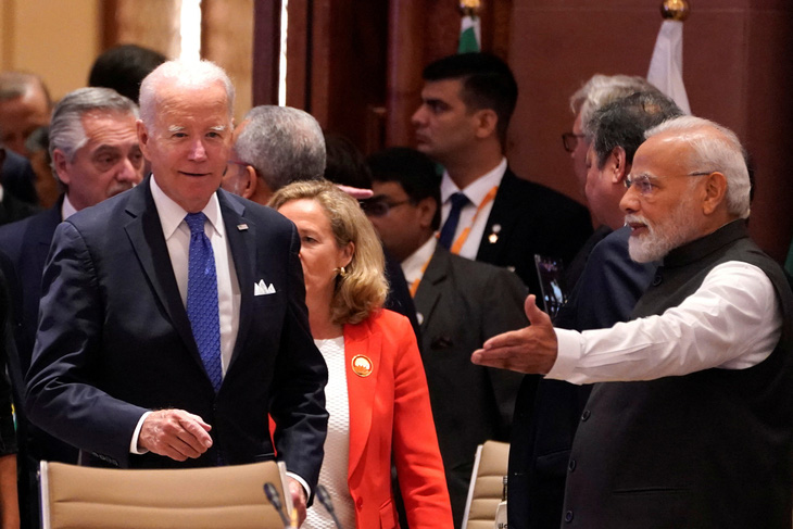 Tổng thống Mỹ Joe Biden dự G20 ngày 9-9 - Ảnh: REUTERS