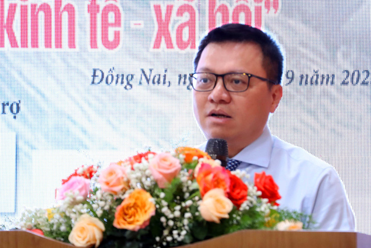 Chủ tịch Hội Nhà báo Việt Nam Lê Quốc Minh đánh giá liên kết vùng, liên kết thông tin là trách nhiệm của cơ quan báo chí - Ảnh: AN BÌNH