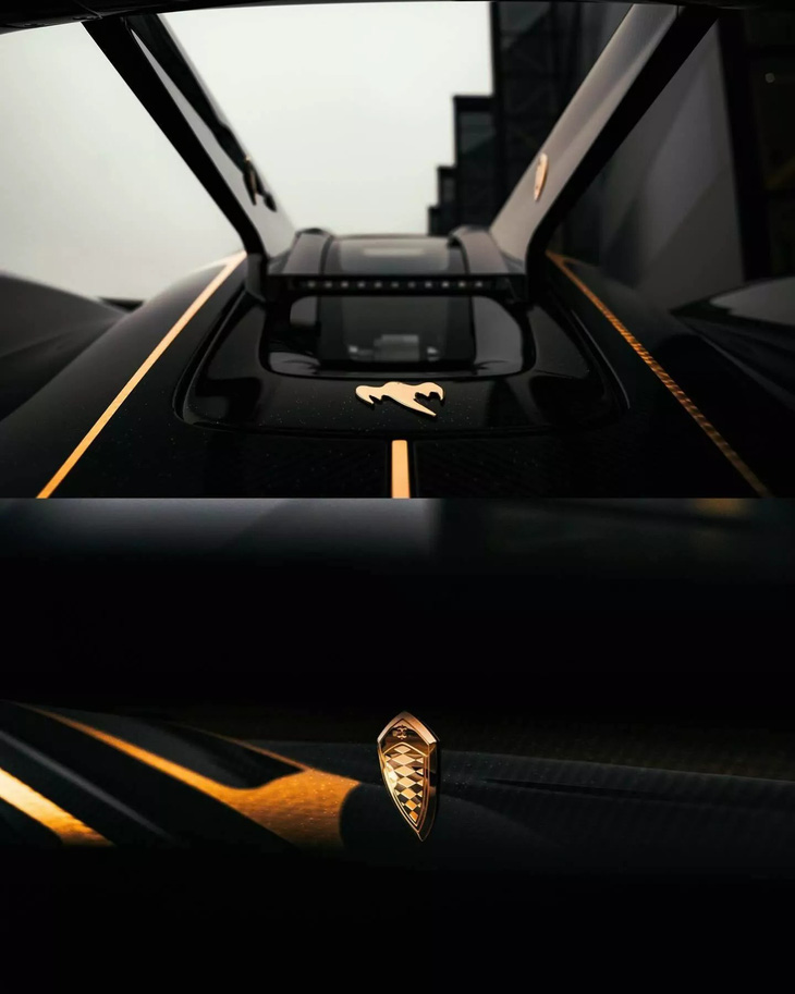 Koenigsegg Jesko độc nhất vô nhị với thân carbon, vàng 24K trang trí của trùm bất động sản