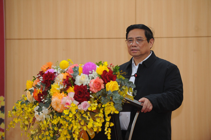 Thủ tướng Phạm Minh Chính phát biểu chỉ đạo - Ảnh: H.D.
