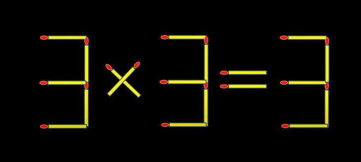 Thử tài IQ: Di chuyển một que diêm để 3x3=3 thành phép tính đúng- Ảnh 1.