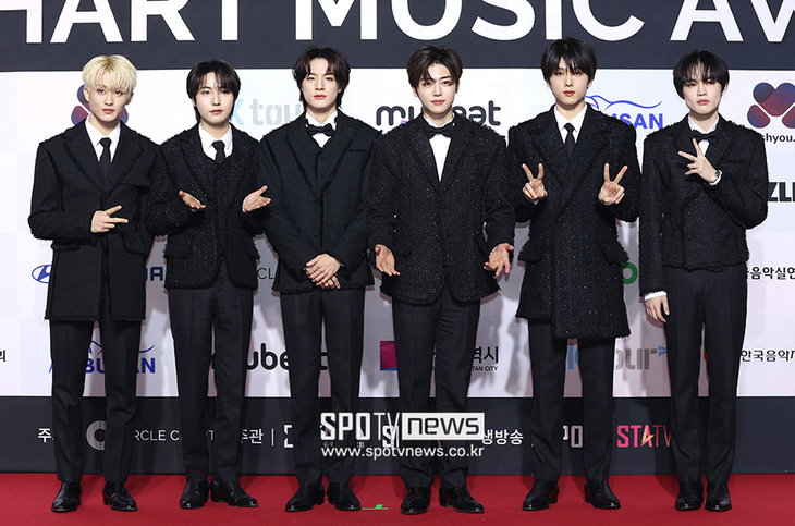 NCT Dream tại lễ trao giải Circle Chart Music Awards 2023 - Ảnh: SPOTV News.