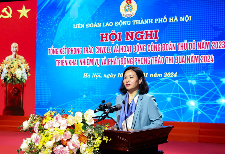 Bà Nguyễn Thị Tuyến - phó bí thư Thường trực Thành ủy Hà Nội - Ảnh: GIA ĐOÀN