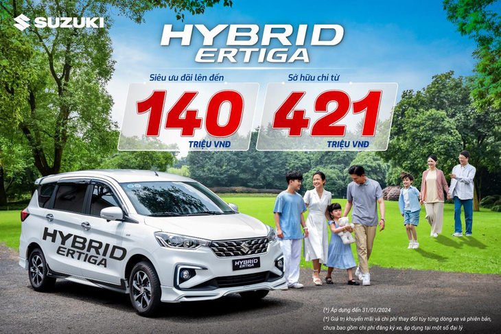 Suzuki Hybrid Ertiga mở hàng năm 2024: Giá chỉ từ 421 triệu đồng- Ảnh 1.