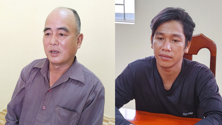 Nguyễn Văn Sàng (bên trái) và Tô Văn Tây là 2 đối tượng trong đường dây đưa người vượt biên trái phép - Ảnh: MINH PHƯỚC