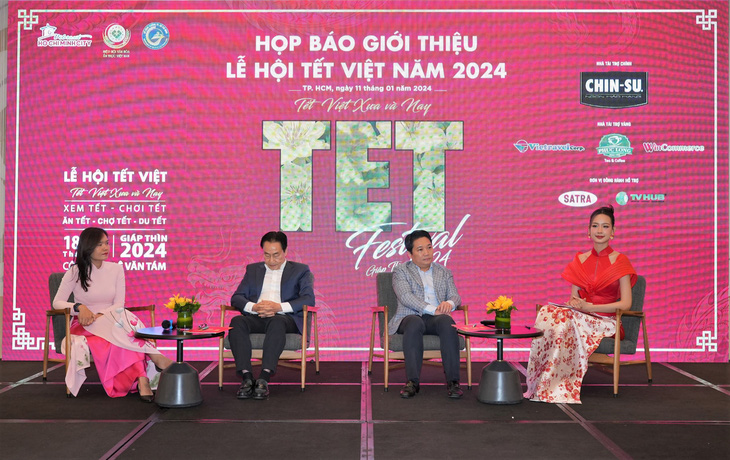 Lễ hội Tết Việt vừa có buổi họp báo giới thiệu các hoạt động hấp dẫn cho Tết Giáp Thìn 2024 tại công viên Lê Văn Tám, TP.HCM