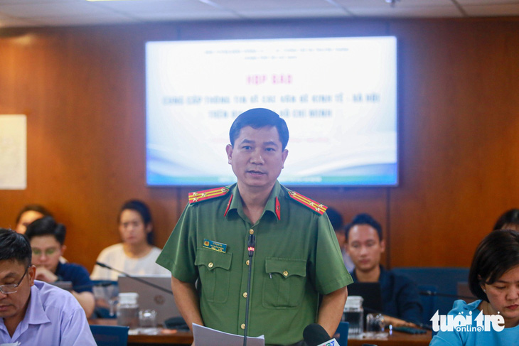 Thượng tá Lê Mạnh Hà, phó trưởng Phòng tham mưu, Công an TP.HCM - Ảnh: CHÂU TUẤN