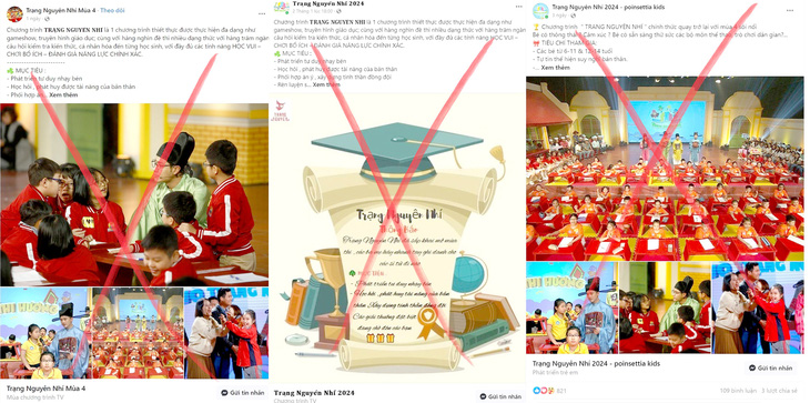 Nhiều trang giả Trạng nguyên nhí trên Facebook tuyển sinh để lừa phụ huynh - Ảnh chụp màn hình
