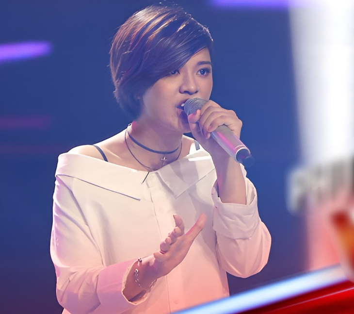 Vũ Phụng Tiên thời điểm thi The Voice 2018 - Ảnh: BTC