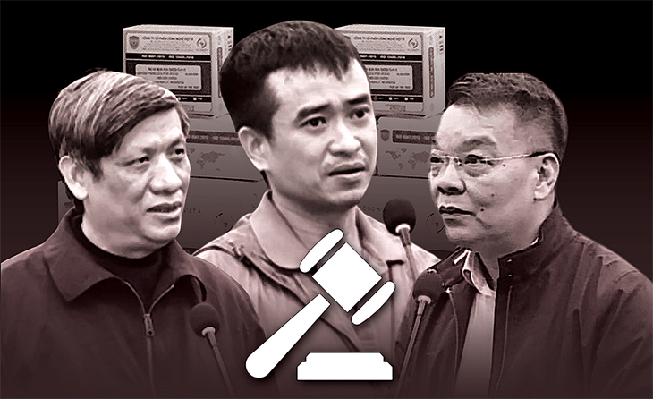 Ba bị cáo: Nguyễn Thanh Long, Phan Quốc Việt và Chu Ngọc Anh trong vụ án Việt Á - Đồ họa: NGỌC THÀNH