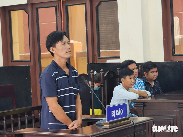 Bị cáo Nguyễn Thành Trung tại phiên tòa xét xử - Ảnh: HOÀI THƯƠNG