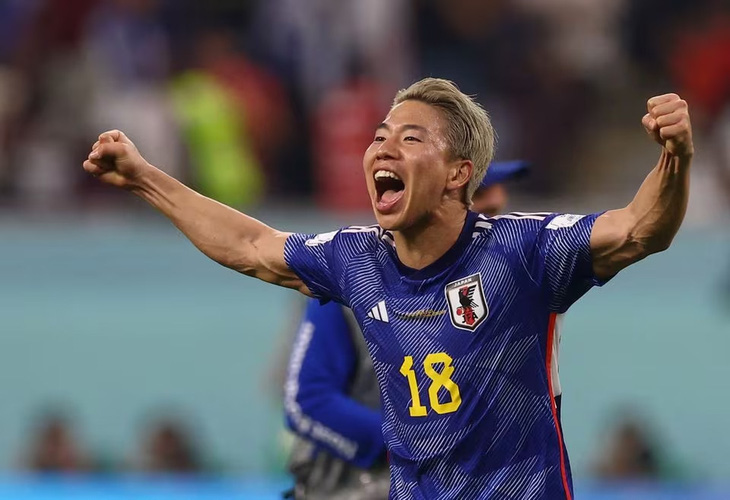 Takuma Asano là tiền đạo đáng gờm trên hàng công tuyển Nhật Bản - Ảnh: REUTERS