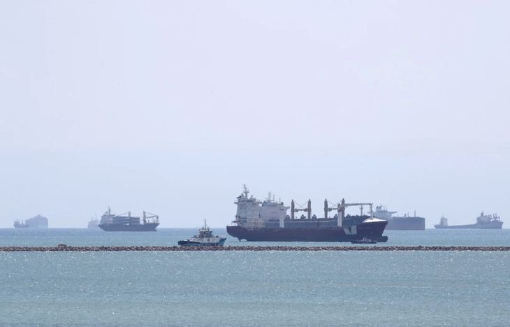 Tàu hàng đi qua Biển Đỏ - Ảnh: AFP/VNA