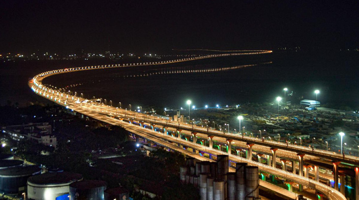 Khánh thành cầu vượt biển dài nhất Ấn Độ Atal Setu - Ảnh: thehindu.com