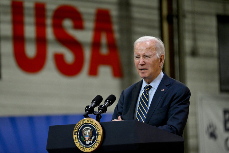 Tổng thống Mỹ Joe Biden đối mặt với nhiều chê trách trước cuộc bầu cử vào cuối năm nay - Ảnh: AFP