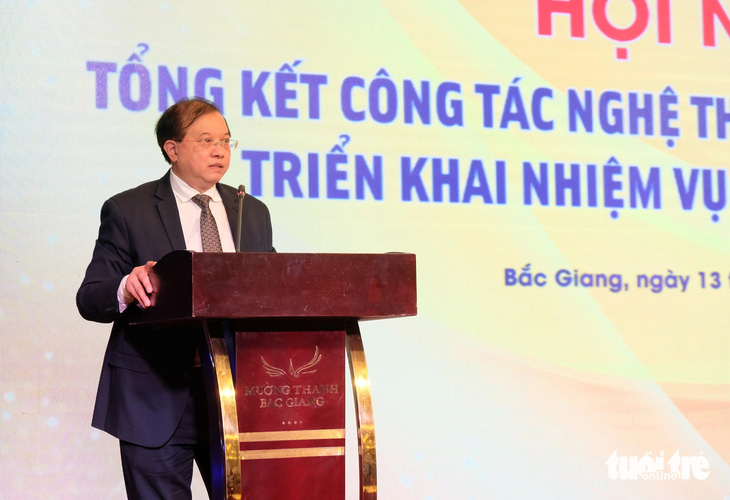 Thứ trưởng Bộ Văn hóa, Thể thao và Du lịch Tạ Quang Đông phát biểu tại hội nghị - Ảnh: ĐẬU DUNG