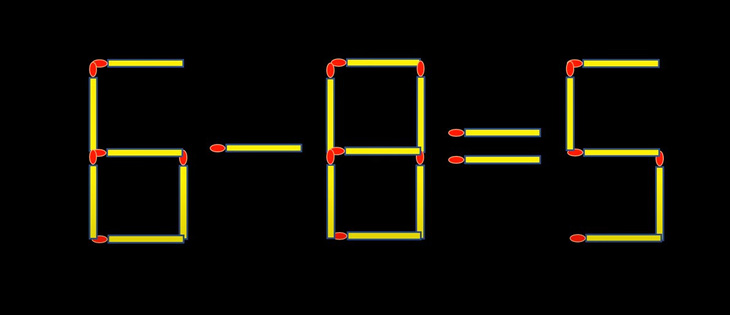 Thử tài IQ: Di chuyển một que diêm để 6-8=5 thành phép tính đúng- Ảnh 1.