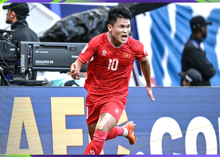 Tuấn Hải là một trong hai cầu thủ ghi bàn trong trận đấu cho tuyển Việt Nam - Ảnh: AFC