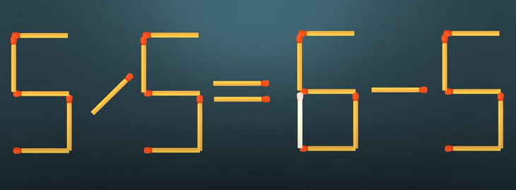 Thử tài IQ: Di chuyển một que diêm để 5x5=5-5 thành phép tính đúng- Ảnh 2.