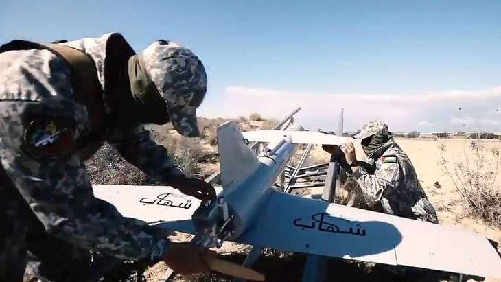 Drone của lữ đoàn al-Qassam, nhánh quân sự của Hamas - Ảnh: HAMAS