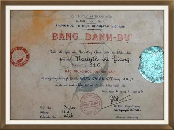 Một bảng danh dự của cựu học sinh trường Việt Anh Đà Lạt - Ảnh tư liệu của cựu học sinh trường Việt Anh