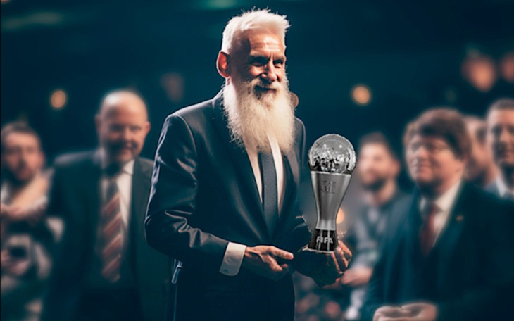Messi râu tóc bạc trắng nhận giải FIFA The Best 2066