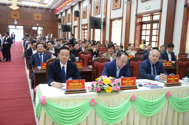 Phó thủ tướng Trần Hồng Hà tại hội nghị công bố quy hoạch tỉnh Gia Lai thời kỳ 2021-2030 tầm nhìn đến năm 2050 - Ảnh: HÀ NGỌC CHÍNH