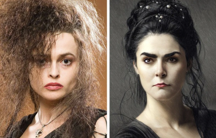 Phù thủy hắc ám Bellatrix Lestrange được miêu tả là một phụ nữ cao với mái tóc đen dài, dày, môi mỏng, mắt đen và quai hàm khỏe mạnh. Tuy nhiên, phiên bản AI có vẻ không khắc họa rõ nét được nhân vật 