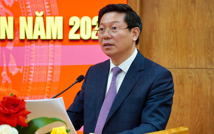 Phó Ban Tuyên giáo Trung ương Trần Thanh Lâm phát biểu chỉ đạo hội nghị - Ảnh: VŨ THE