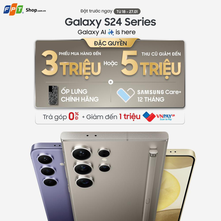 FPT Shop nhận đặt trước Galaxy S24 Series, tặng ưu đãi kèm trả góp- Ảnh 3.