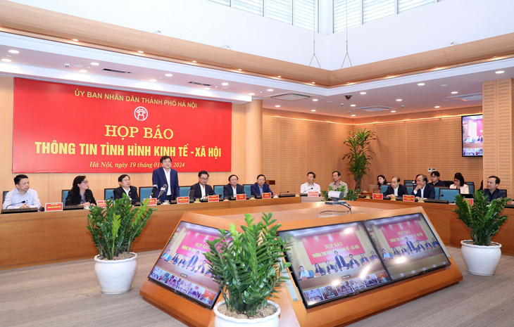 Toàn cảnh buổi họp báo - Ảnh: UBND TP 