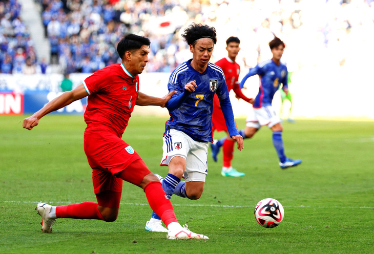 Tuyển Nhật Bản (áo xanh) vừa có trận thắng 5-0 trước Thái Lan trong hành trình chuẩn bị Asian Cup 2023 - Ảnh: REUTERS