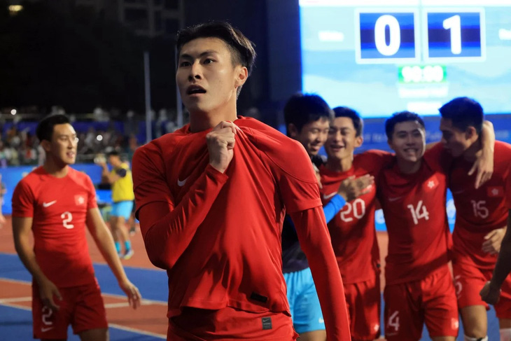 Poon Pui-hin là người đã ghi 2 bàn thắng đánh bại tuyển Trung Quốc - Ảnh: SCMP