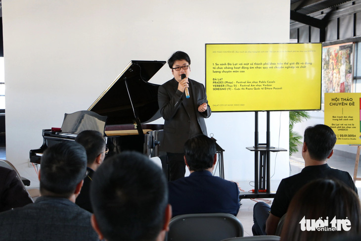 Ông Lưu Đức Anh (giảng viên khoa âm nhạc - Học viện Âm nhạc quốc gia Việt Nam) cho rằng Đà Lạt nên có một festival quốc tế về âm nhạc - Ảnh: M.V.