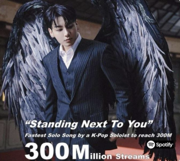 ‘Standing next to you’ của Jungkook (BTS)  phá 300 triệu lượt nghe trên Spotify