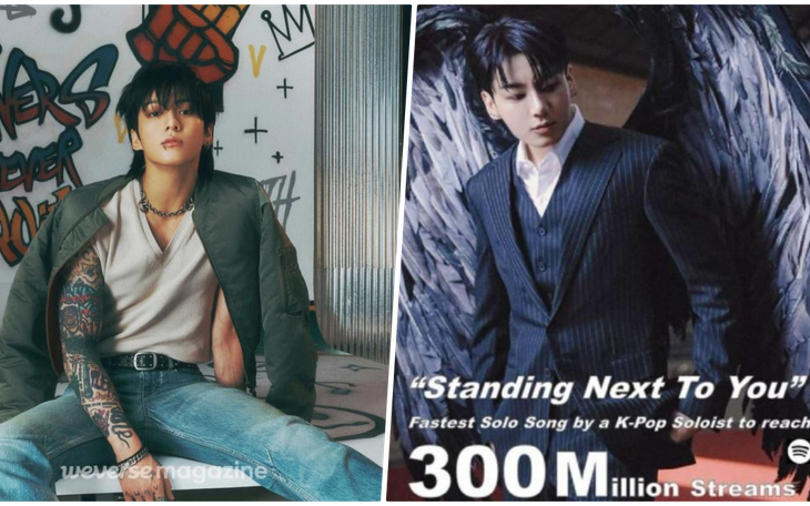 ‘Standing next to you’ của Jungkook (BTS) vượt mốc 300 triệu lượt nghe trên Spotify