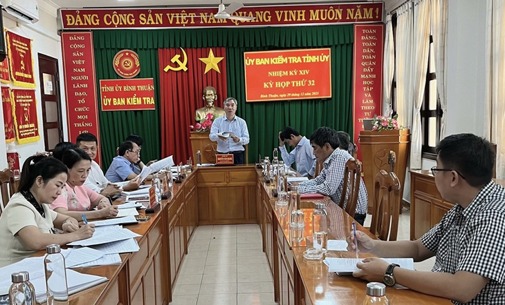 Ủy ban Kiểm tra Tỉnh ủy Bình Thuận họp kỳ thứ 32 - Ảnh: UBKT Tỉnh ủy Bình Thuận