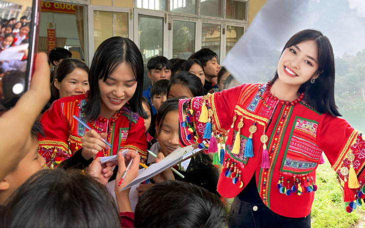 Hoa hậu Nông Thúy Hằng mang Tết sớm đến với dân 