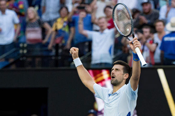 Djokovic vào bán kết Úc mở rộng sau chiến thắng vất vả trước Taylor Fritz - Ảnh: GETTY