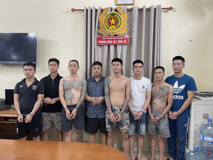 Nhóm do Nguyễn Kim Kỳ cầm đầu lúc bị bắt - Ảnh: Công an cung cấp