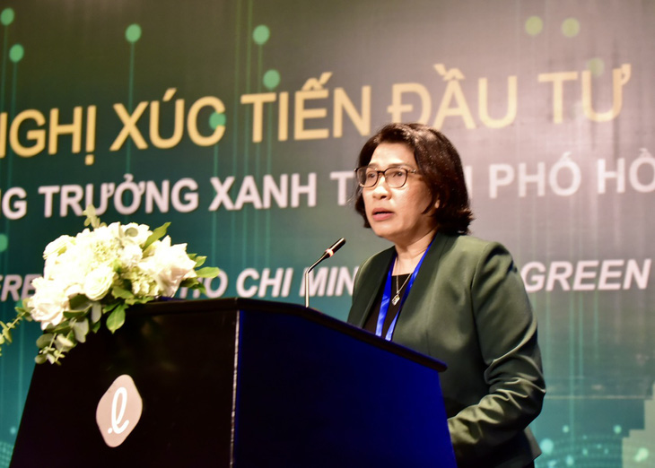 Giám đốc Sở Kế hoạch đầu tư TP.HCM Lê Thị Huỳnh Mai phát biểu - Ảnh: T.T.D 