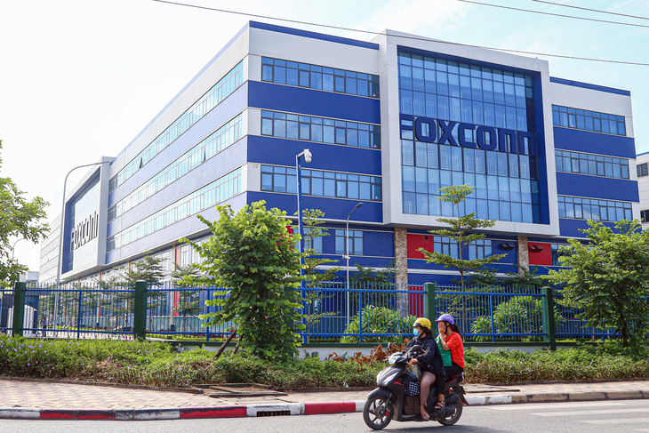 Khu vực nhà máy của Foxconn Hồng Hải, đối tác toàn cầu của Apple, tại Bắc Giang - Ảnh: HÀ QUÂN