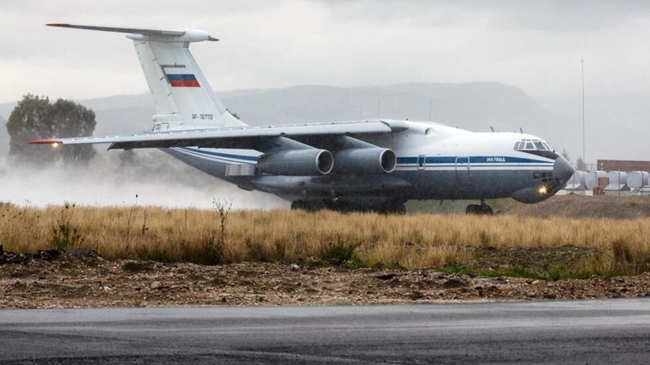 Hình minh họa máy vận tải quân sự Ilyushin Il-76 của Nga - Ảnh: AFP