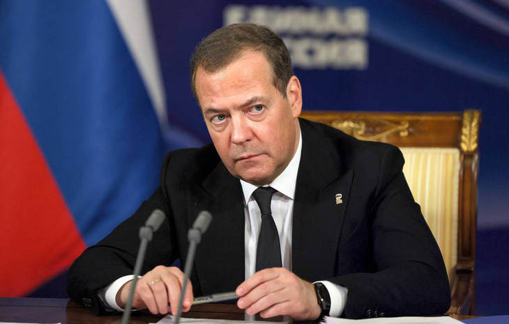 Ông Dmitry Medvedev, chủ tịch Đảng Nước Nga thống nhất, phó chủ tịch Hội đồng An ninh Nga - Ảnh: TASS