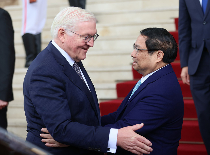 Tổng thống Đức Frank-Walter Steinmeier cảm ơn sự tiếp đón trọng thị mà Việt Nam đã dành cho ông trong chuyến thăm nước ngoài đầu tiên của năm 2024 - Ảnh: TTXVN